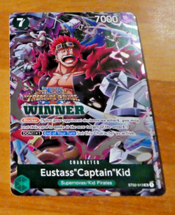 ONE PIECE ENGLISH CARD RARE WINNER GAME CARTE HOLO EUSTASS KID ST02-013 EN M - Image 1