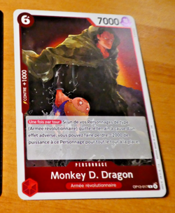 ONE PIECE CARD GAME RARE HOLO CARTE FRANCAISE MONKEY D DRAGON OP13-017 FR JCC ** - Image 1