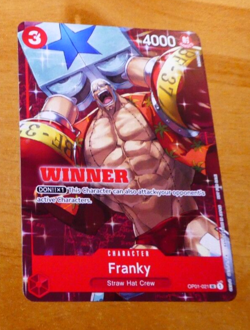 ONE PIECE ROMANCE DAWN ENGLISH CARD GAME CARTE FRA OP01-021 WINNER LIMITED EN M - Image 1