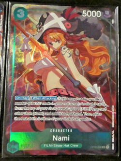 ONE PIECE ENGLISH CARD HOLO GAME BEST CARTE HOLO NAMI OP02-036 ALT EN MINT - Image 1