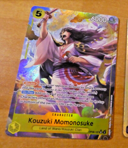 ONE PIECE ENGLISH CARD HOLO GAME CARTE Kouzuki Momonosuke OP06-107 Alt MINT - Image 1