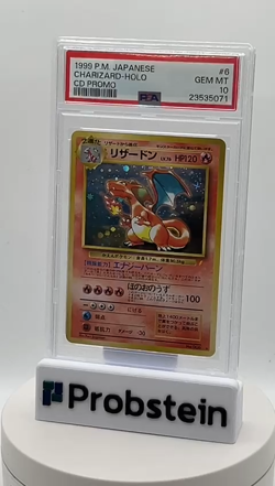 1999 Pokemon Japanese CD Promo #6 Charizard Holo PSA 10 GEM MINT - Image 2