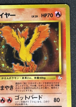 Pokemon card TCG Moltres No.146 Holo Rare Old Back Fossil 1997 Japanese - Image 3
