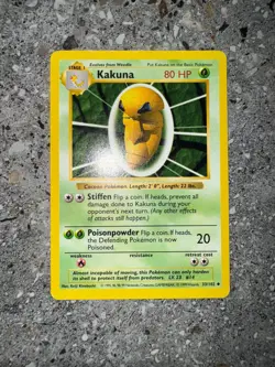 Pokemon TCG Cards SHADOWLESS Base Set Kakuna 33/102 Uncommon EXC - Image 3