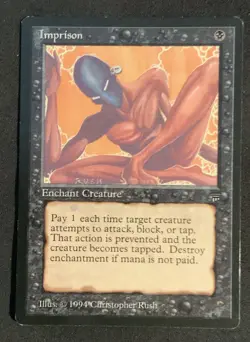 Imprison - Legends - Rare - MtG - Disavowed/banned, Lightly Played. - Image 1