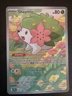 Pokemon Cards Shaymin 185/182 Sv10: Destined Rivals Holo Illustration NM TCG - Image 1