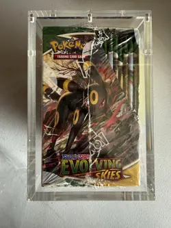 Pokemon TCG Sword & Shield Evolving Skies Booster Box W/ Acrylic Case - Image 5