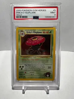 Erika's Vileplume Holo #5/132 2000 - Pokemon - Gym Heroes PSA 9 - Image 1