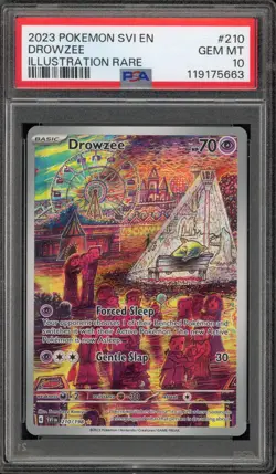 Pokemon Drowzee Scarlet & Violet Illustration Rare #210 PSA 10 Gem Mint - Image 1