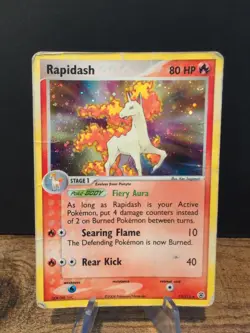 Pokemon TCG Rapidash EX FireRed & LeafGreen 13/112 Reverse Holo Holo Rare DMG HP - Image 1