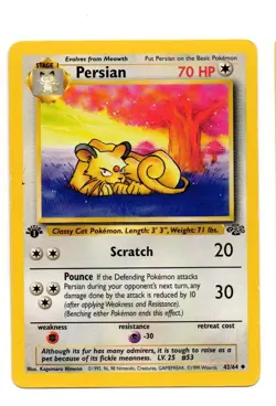 Pokemon Persian 42/64 Jungle Set 1st Edition 1999 Vintage ~ LP/ Free Shipping - Image 1