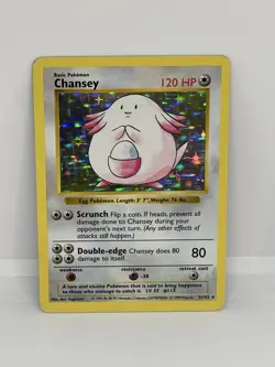 Pokemon TCG - Base Set - Shadowless Rare Holo Chansey 3/102. Lovely Condition.LP - Image 2