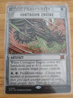 MTG Contagion Engine 0061 Outlaws of Thunder Junction Breaking News M/NM - Image 1