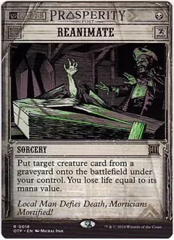 MTG Outlaws of Thunder Junction Breaking News Reanimate (Rare) - Image 1