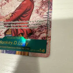 Monkey D. Luffy OP13-118 SEC Alt Art One Piece Carrying On His Will English Foil - Image 3