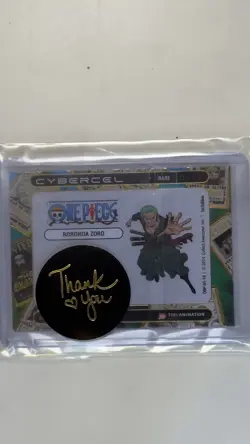 Roronoa Zoro ONP-01-14 NM UNSCANNED UNREDEEMED One Piece Cybercel Rare 1st Ed - Image 4