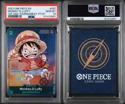 PSA10 Monkey D. Luffy P-037 1st Anniversary Tournament Participant One Piece - Image 3