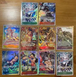 One Piece Lot (10): Portgas D Ace & Sabo Promo, SR, All Foil English! - Image 1