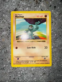 Pokemon TCG Cards SHADOWLESS Base Set Machop 52/102 EXC - Image 3