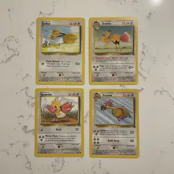 Pokemon TCG Birds lot Doduo Dodrio Spearow Fearow 1999 (4 Collector’s Cards) - Image 1