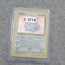 1999 Pokemon Base Set Clefairy 5/102 Holo Rare Unlimited Vintage Card - Image 5