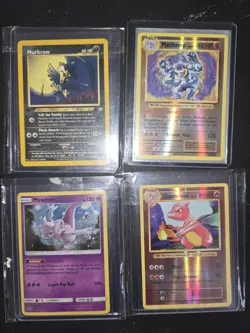 4x Lot Pokemon Cards Mewtwo Machamp Charmeleon Murkrow - Image 1