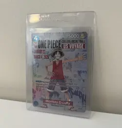 One Piece Monkey D. Luffy US College Basketball Card Rutgers PROMO 1/27 IN HAND! - Image 1