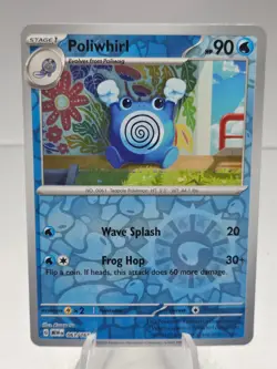 Poliwhirl Reverse Holo 061/165 Scarlet & Violet 151 Pokemon Card - Image 1