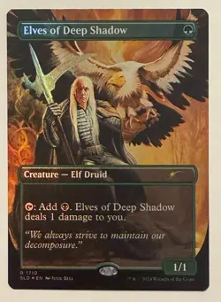 Elves of Deep Shadow Borderless Rainbow Foil - Secret Lair MTG - Image 1