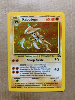 Kabutops 9/62 Fossil Set - Holo Pokemon Card - NM - Image 1