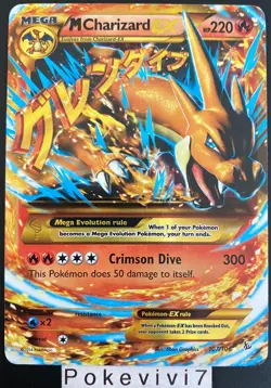 Carte Pokemon M CHARIZARD / DRACAUFEU 107/106 Mega EX XY2 ENGLISH OCCASION - Image 1