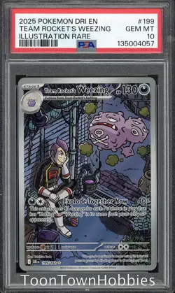 PSA 10 Pokemon - Team Rocket's Weezing 199/182 - Destined Rivals - Image 1