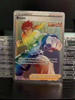 Bruno 172/163 Full Art Trainer Secret Rainbow Rare Battle Styles Pokemon - Image 1