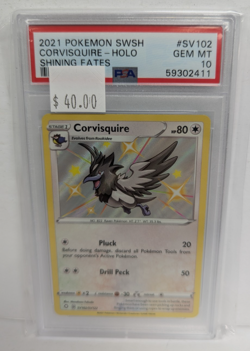 2021 Pokemon SWSH Corvisquire Holo Shining Fates #SV102 PSA 10 - Image 3