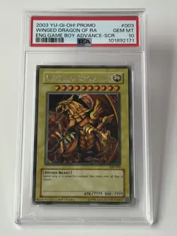 Yu-Gi-Oh! The Winged Dragon of Ra Game Boy Advance Secret Rare GBI-003 PSA 10 - Image 1