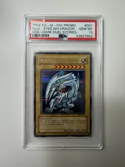 YuGiOh Blue Eyes White Dragon DDS-001 SECRET RARE PSA 10 GEM MINT - Image 1