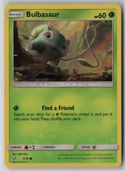 Bulbasaur 1/18 Pokemon Detective Pikachu Common Near Mint Holo Card (NM) 3 - Image 1