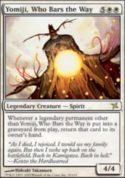 MTG Yomiji, Who Bars the Way, Betrayers of Kamigawa, Heavily Played, English - Image 1