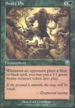 MTG Snake Pit, Mercadian Masques, Heavily Played, English - Image 1