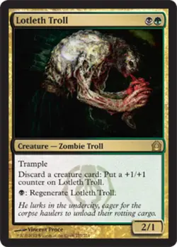 MTG Lotleth Troll - Foil, Return to Ravnica, Moderately Played, English - Image 1