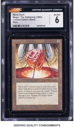 Magic: The Gathering Mana Vault Limited Edition (Beta) CGC EX/NM 6 RARE - Image 1