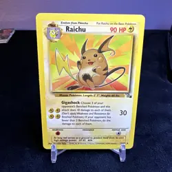 Pokemon 1999 1 st Edition- TCG Cards Raichu 29/62 Fossil Rare LP Never Used - Image 1
