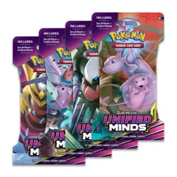 Pokemon Unified Minds Sleeved Booster Pack Art Bundle [Set of 4] - Image 1