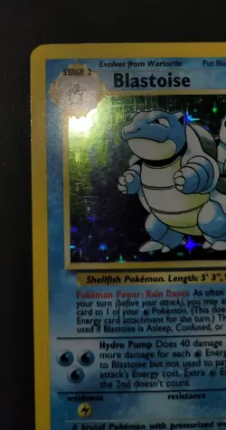 Pokemon TCG Blastoise Holo Base Set - Image 5