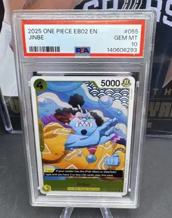 2025 One Piece Jinbe EB02-055 Extra Booster: Anime 25th Collection Foil PSA 10 - Image 1