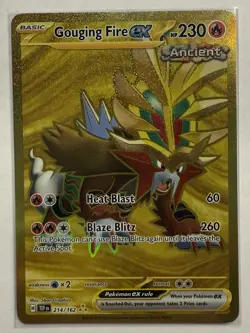 Pokemon TCG Gouging Fire EX 214/162SV05: Temporal Forces Holo Card Nm - Image 1