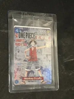 One Piece Monkey D. Luffy Basketball Promo Card RUTGERS - Image 1