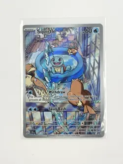 Pokemon Squirtle TCG Stellar Crown Illustration Rare Holo Card 148/142 Sv07 - Image 3