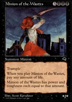 MTG Minion of the Wastes, Tempest, Heavily Played, English - Image 1