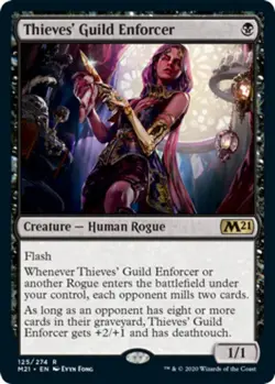 MTG Thieves' Guild Enforcer - Foil, Core Set 2021, Lightly Played, English - Image 1